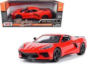 2020 Chevrolet Corvette C8 Stingray Red "Timeless Legends" 1/24 Diecast Model Car by Motormax