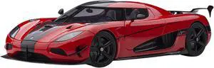 Koenigsegg Agera RS Chili Red with Black Accents 1/18  Model Car by Autoart