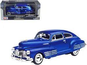 1948 Chevy Aerosedan Fleetline Blue 1/24 Diecast Model Car by Motormax