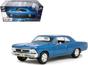 1966 Chevrolet Chevelle SS 396 Blue Metallic 1/24 Diecast Model Car by Maisto
