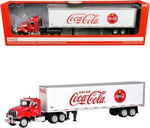 Truck Tractor with 53' Trailer "Drink Coca-Cola" Red and White 1/50 Diecast Model by Motorcity Classics