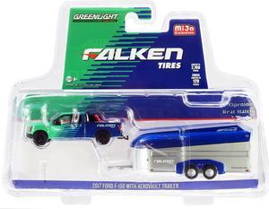 2017 Ford F-150 Pickup Truck & Aerovault Trailer "Falken Tires" Ltd Ed to 2,760 pcs 1/64 Diecast Model Car by Greenlight
