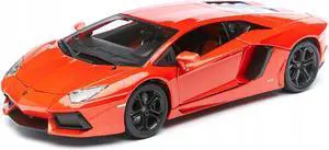 2012 Lamborghini Aventador LP700-4 Orange 1/18 Diecast Model Car by Bburago