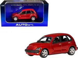 2001 Chrysler PT Cruiser Dark Red Metallic 1/64 Diecast Model Car by Autoart