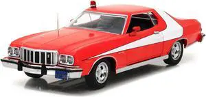 1976 Ford Gran Torino Red with White Stripes "Starsky and Hutch" (1975-1979) TV Series 1/24 Diecast Model Car by Greenlight