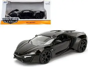 Lykan Hypersport Glossy Black 1/24 Diecast Model Cars by Jada