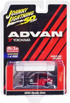 2000 Honda Civic #21 "ADVAN Yokohama" "JL 50th Anniversary" Ltd Ed 4800 pcs 1/64 Diecast Model Car by Johnny Lightning