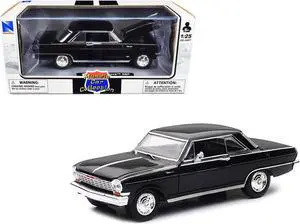 1964 Chevrolet Nova SS Black "Muscle Car Collection" 1/25 Diecast Model Car by New Ray