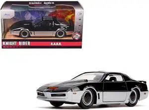 K.A.R.R. Black and Silver "Knight Rider" (1982) TV Series "Hollywood Rides" Series 1/32 Diecast Model Car by Jada