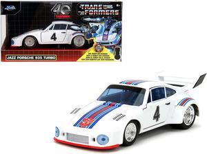 Porsche 935 Turbo #4 "Jazz" White with Blue & Red Stripes "Transformers" "Hollywood Rides" Series 1/32 Diecast Model Car by Jada
