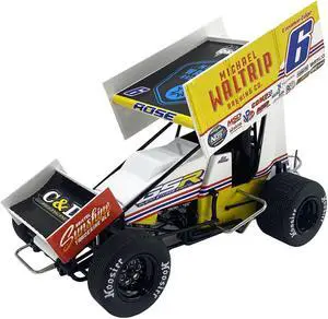Winged Sprint Car #6 "Michael Waltrip Brewing Co." Glenn Styres Racing "World of Outlaws" (2024) 1/18 Diecast Model Car by ACME