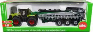 Claas 5000 Xerion Tractor Green and Black with Vacuum Tanker 1/87 (HO) Diecast Model by Siku