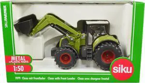 Claas Axion 850 Tractor with Front Loader Green with Gray Top 1/50 Diecast Model by Siku