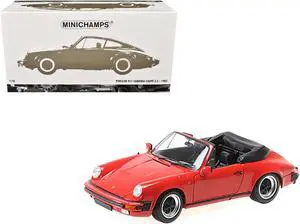 1983 Porsche 911 Carrera Cabriolet 3.2 Red 1/18 Diecast Model Car by Minichamps