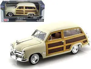1949 Ford Woody Wagon Beige 1/24 Diecast Model Car by Motormax