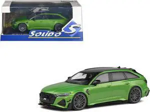 2022 Audi ABT RS 6-R Java Green Metallic with Black Top 1/43 Diecast Model Car by Solido