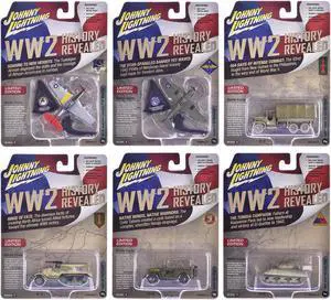 "Military" Set B of 6 pieces 2024 Release 1 Limited Edition 1/64 Diecast Model Cars by Johnny Lightning