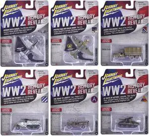 "Military" Set A of 6 pieces 2024 Release 1 Limited Edition 1/64 Diecast Model Cars by Johnny Lightning
