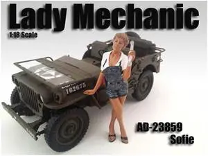 Lady Mechanic Sofie Figure For 1:18 Scale Models by American Diorama