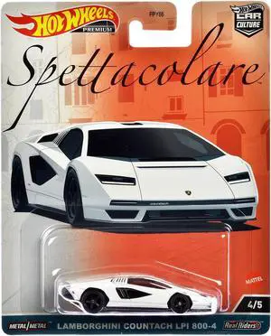 Lamborghini Countach LPI 800-4 White "Spettacolare" Series Diecast Model Car by Hot Wheels