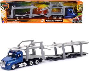 Freightliner Cascadia Auto Transporter Blue Metallic "Long Haul Trucker" Series 1/43 Diecast Model by New Ray