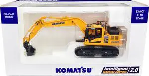Komatsu PC210LCi-11 Intelligent Machine Control 2.0 Excavator Yellow 1/50 Diecast Model by Universal Hobbies