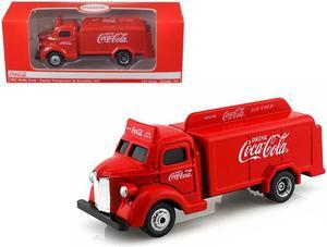 1947 Coca Cola Delivery Bottle Truck Red 1/87 Diecast Model by Motorcity Classics