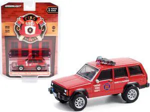1990 Jeep Cherokee Red "Reno Fire Department" (Nevada) "Fire & Rescue" Series 1 1/64 Diecast Model Car by Greenlight