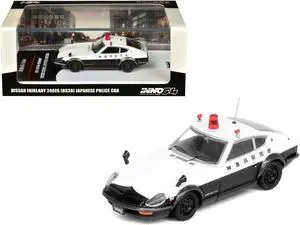 Nissan Fairlady 240ZG (HS30) RHD (Right Hand Drive) Black and White "Japanese Police" 1/64 Diecast Model Car by Inno Models