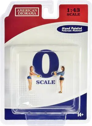 "Car Wash Girls" Set 2 Jessica and Jennifer 2 Piece Figure Set for 1/43 Scale Models by American Diorama