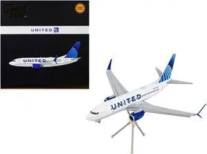Boeing 737-700 Commercial Aircraft with Flaps Down "United Airlines" White w/Blue 1/200 Diecast Model Airplane by GeminiJets