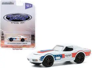 1972 Chevrolet Corvette "BFGoodrich" White with Red and Blue Stripes "Detroit Speed, Inc." Series 1 1/64 Diecast Model Car by Greenlight