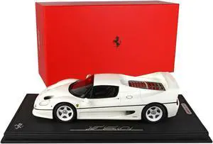 1995 Ferrari F50 Coupe Avus White with DISPLAY CASE Limited Edition to 40 pieces Worldwide 1/18 Model Car by BBR