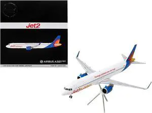Airbus A321neo Commercial Aircraft "Jet2Holidays" White w/Graphics "Gemini 200" 1/200 Diecast Model Airplane by GeminiJets