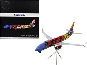 Boeing 737 MAX 8 Commercial Aircraft "Southwest Airlines" Hawaiian Graphics "Gemini 200" Series 1/200 Plastic Model by Skymarks