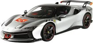 Ferrari SF90 XX Stradale Bianco Artico/Artic White with Black Top with DISPLAY CASE Ltd Ed to 320 pieces 1/18 Model Car by BBR