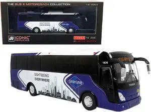 TEMSA TS 35E Bus New York City Gray Line "Sightseeing Everywhere - Big Apple Tour" 1/87 Diecast Model by Iconic Replicas