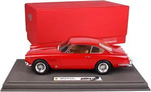1960 Ferrari GTE 2+2 Serie I Red with DISPLAY CASE Limited Edition to 136 Pieces Worldwide 1/18 Model Car by BBR