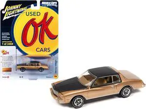 1980 Chevrolet Monte Carlo Light Camel Gold Met w/Black Top & Hood Ltd Ed to 3484 pcs 1/64 Diecast Model Car by Johnny Lightning