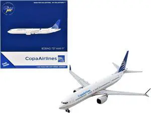Boeing 737 MAX 9 Commercial Aircraft "Copa Airlines" (HP-9907CMP) White with Blue 1/400 Diecast Model Airplane by GeminiJets