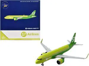 Airbus A320neo Commercial Aircraft "S7 Airlines" (RA-73428) Green Two-Tone 1/400 Diecast Model Airplane by GeminiJets