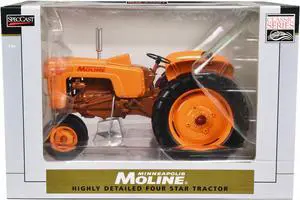 Minneapolis Moline Four Star Narrow Front Tractor Orange "Classic Series" 1/16 Diecast Model by SpecCast