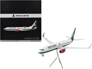 Boeing 737-800 Commercial Aircraft "Mexicana" White with Green "Gemini 200" Series 1/200 Diecast Model Airplane by GeminiJets