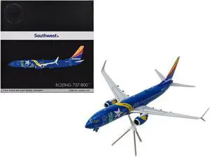 Boeing 737-800 Commercial Aircraft "Southwest Airlines" Blue w/Stripes "Gemini 200" 1/200 Diecast Model Airplane by GeminiJets