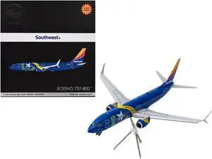 Boeing 737-800 Commercial Aircraft w/Flaps Down "Southwest Airlines" Blue w/Stripes 1/200 Diecast Model Airplane by GeminiJets