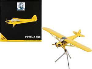 Piper J-3 Cub Light Aircraft Yellow w/Black Stripes "Gemini General Aviation" Series 1/72 Diecast Model Airplane by GeminiJets