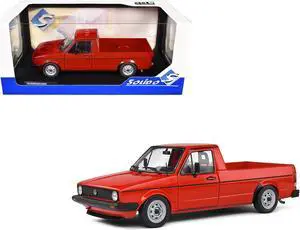 1983 Volkswagen Caddy MK 1 Pickup Truck Mars Red 1/18 Die Cast Model Car by Solido