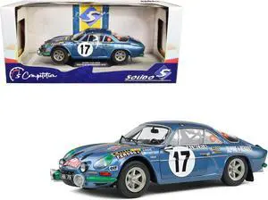 Alpine A110 1600S #17 Darniche - Mahe "Rallye de Monte-Carlo" (1972) "Competition" Series 1/18 Diecast Model Car by Solido