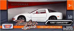 1997 Chevrolet Corvette C5 Coupe White with Red Interior "Timeless Legends" Series 1/24 Diecast Model Car by Motormax