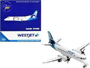 Saab 340B Commercial Aircraft "WestJet Airlines" White with Blue Tail 1/400 Diecast Model Airplane by GeminiJets